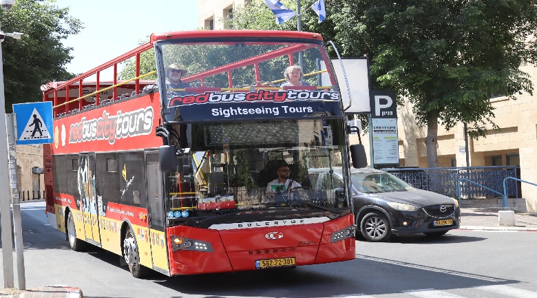 אוטובוס הדו-קומתי האדום בירושלים Red Bus City Tours