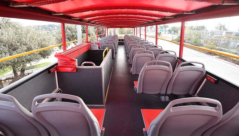 אוטובוס הדו-קומתי האדום בירושלים Red Bus City Tours